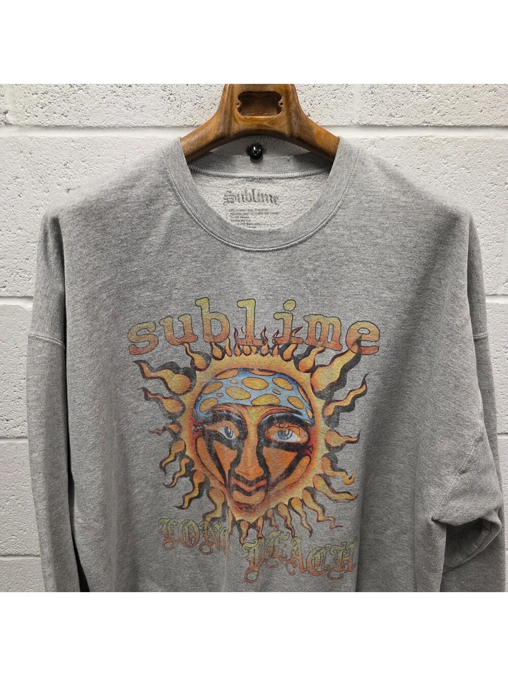 Sublime Band Crewneck Sweatshirt Surf Skater Unisex Sun Music S/M Oversized 29x3